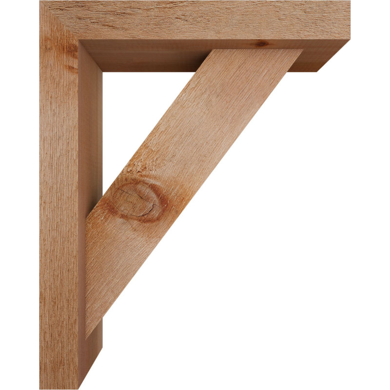 Support de bloc traditionnel avec entretoise décalée, 20 x 16, Cèdre rouge occidental de l 4 po (scié brut)