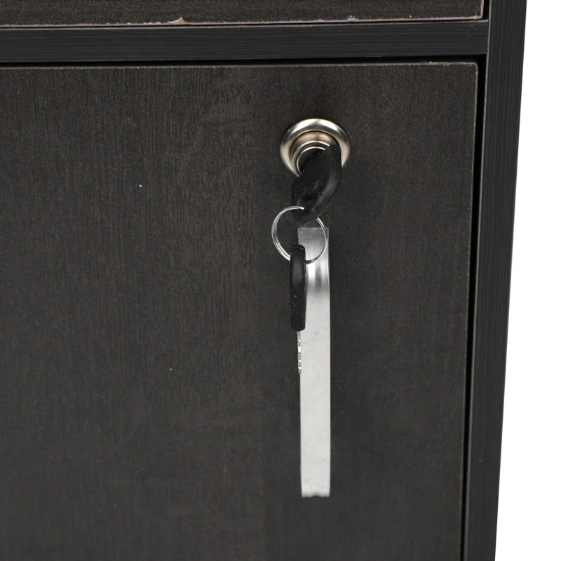 37cm Wide File Cabinet, Black