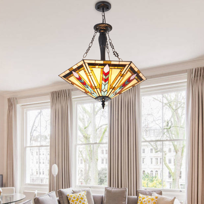 Tiffany 5 - Light Dimmable Geometric Chandelier