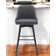 Orfield Modern Swivel Counter or Bar Height Upholstered Armless Bar Stool with Footrest in Wood
