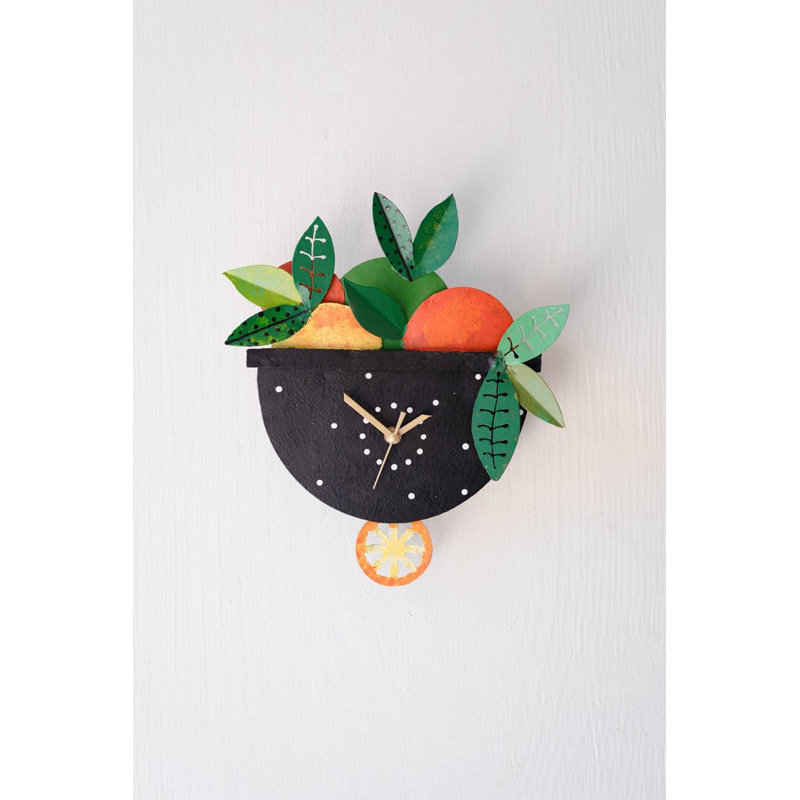 HAND PAINTED WALL CLOCK - FRUIT