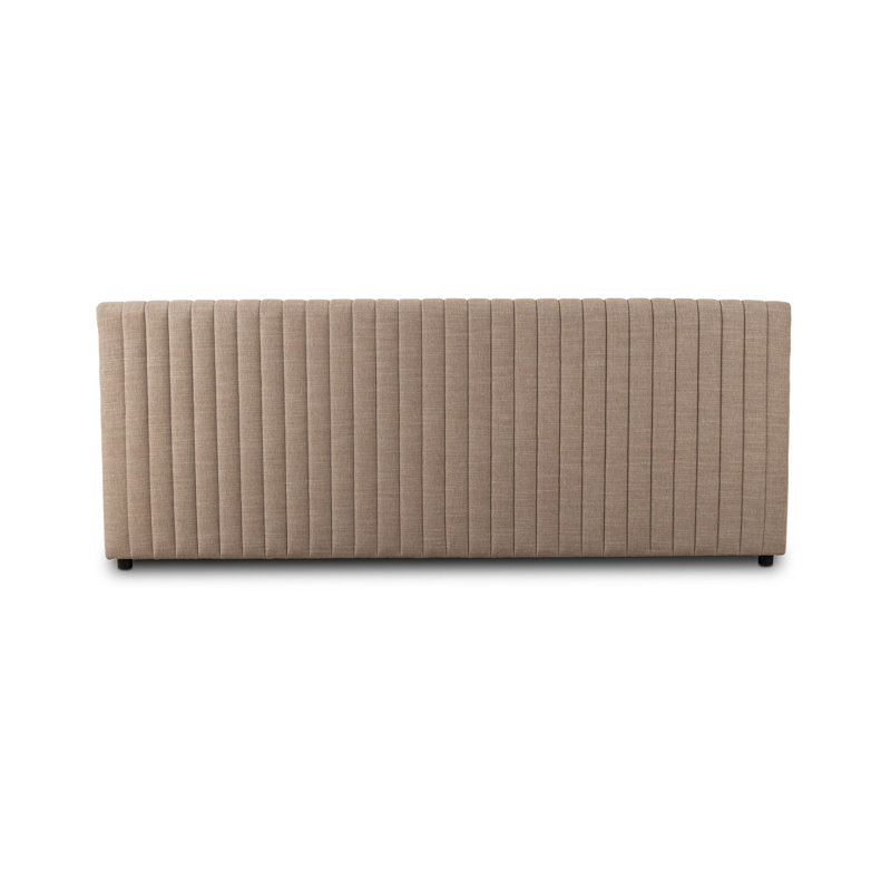 Augustine Upholstered Dining Bench, Crypton Nomad Taupe Polyester Blend, 31.5" H x 82" W x 28" D