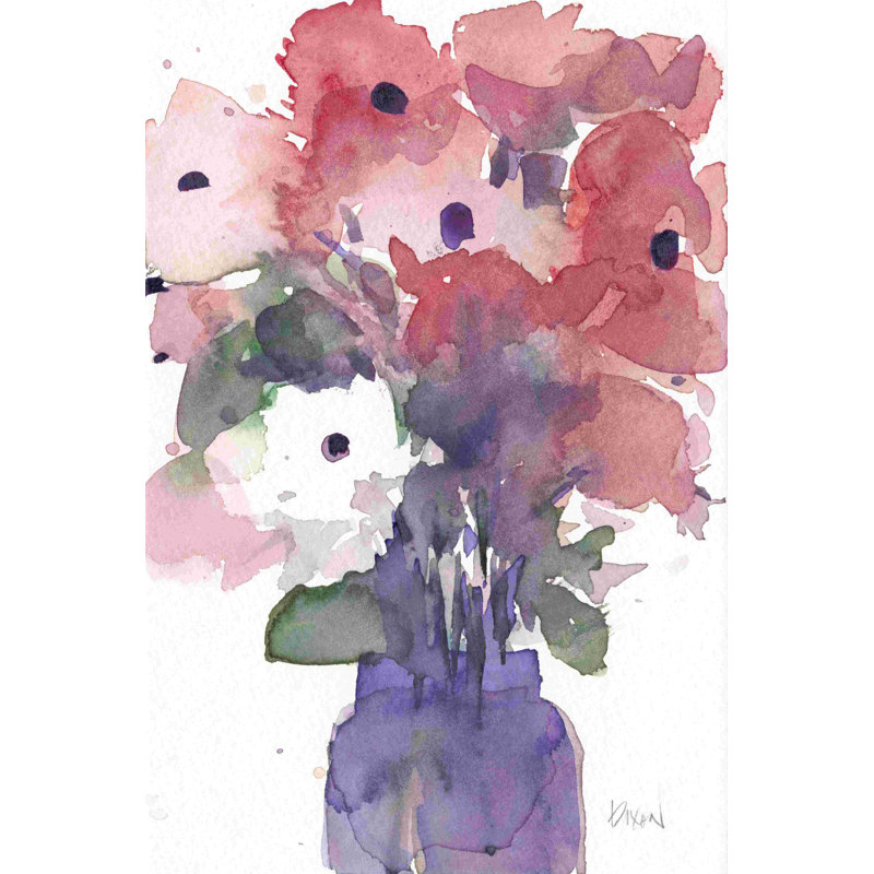 Entre le rouge III, H 18 po x l 12 po