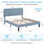 Lit plateforme rembourré en velours amélioré avec tête de lit réglable, conception renforcée et silencieuse, aucun sommier tapissier requis, support de lattes en bois robuste, assemblage facile-612254656-623717989