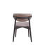 Chaise d'appoint en microfibre polie grise et finition noire, ensemble de 2