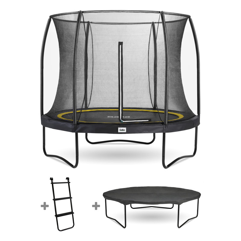 Salta Comfort Edition 251cm - Black - Including Ladder & Weather cover