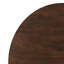 Table de salle à manger ronde en bois noyer foncé 53 pouces