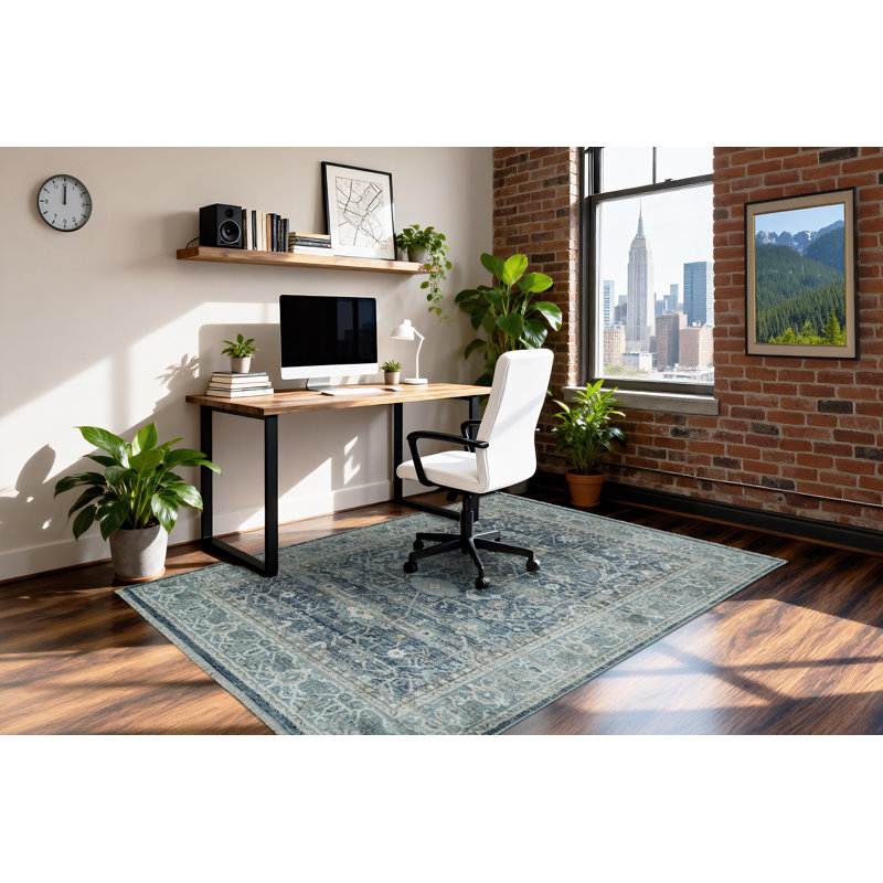 Tapis bleu Omarion, Rectangle 2 pi x 3 pi 11 po