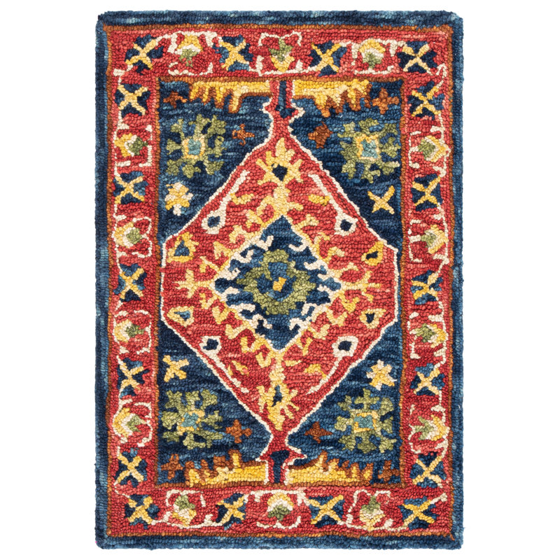 Donneta Hand Tufted Wool Oriental Rug, Rectangle 2' x 3'