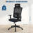 High Back Ergonomic Office Chair, Adjustable Lumbar Support and Headrest-1621703165