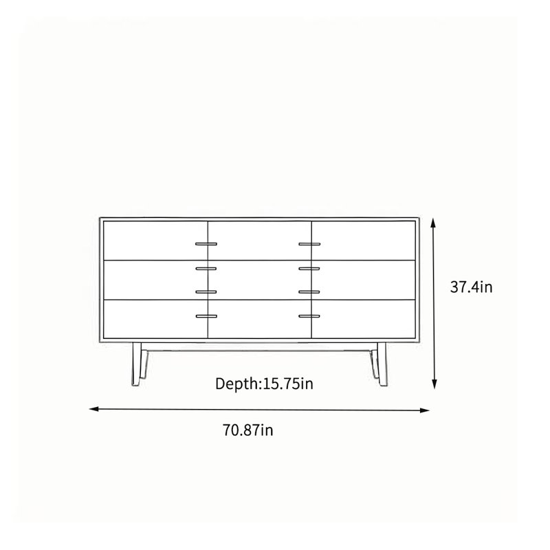 Armoire de rangement simple, H 37,4 po x l 70,87 po x P 15,75 po