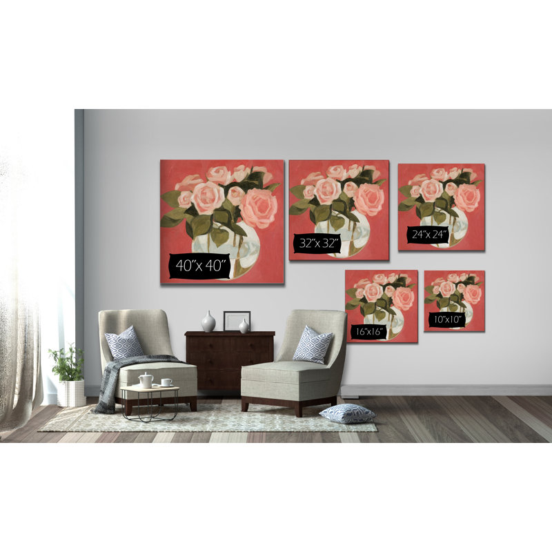 « brillante fleuris i », reproduction d’art sur toile, H 24 po x l 24 po x P 1,5 po, Toile tendue