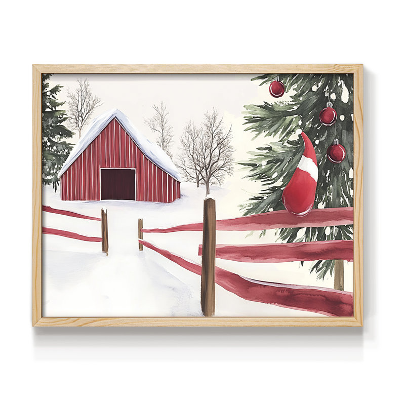 Art de Noël - DLxxv - reproduction encadrée, H 8 po x l 10 po, Naturel