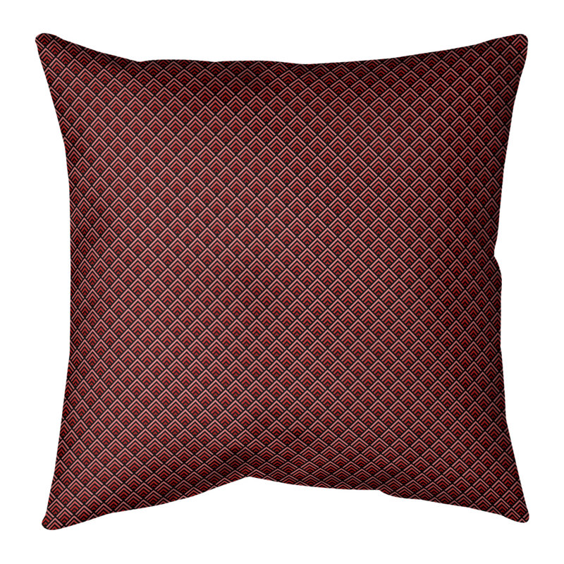 Coussin décoratif intérieur / extérieur Katelyn Elizabeth, 18 po x 18 po, Rouge foncé