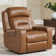 Genuine Leather Dual Motor Lay Flat Power Recliner With Power Headrest