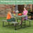 Picnic Table Bench Set For 2-4 People Outdoor Rectangular Camping Dining Table-80403538