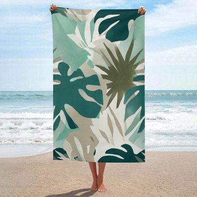 Serviette de bain à séchage rapide pour la natation, le yoga et le voyage, 32 po x 63 po, et un sac en toile avec la même serviette de plage imprimée sera offert en cadeau.