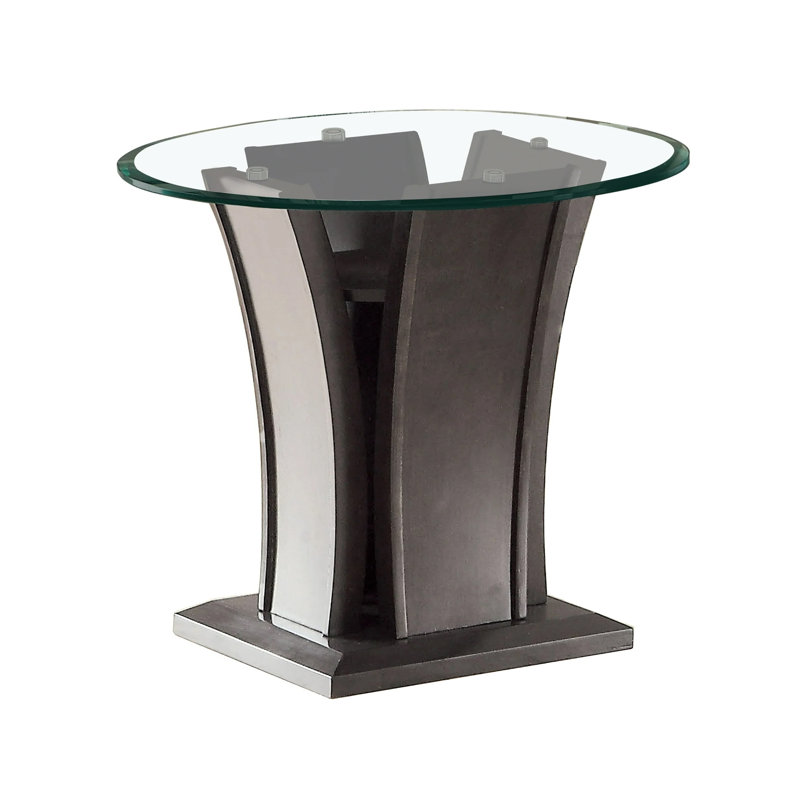 Table de bout contemporaine Manhattan - Cerisier brun