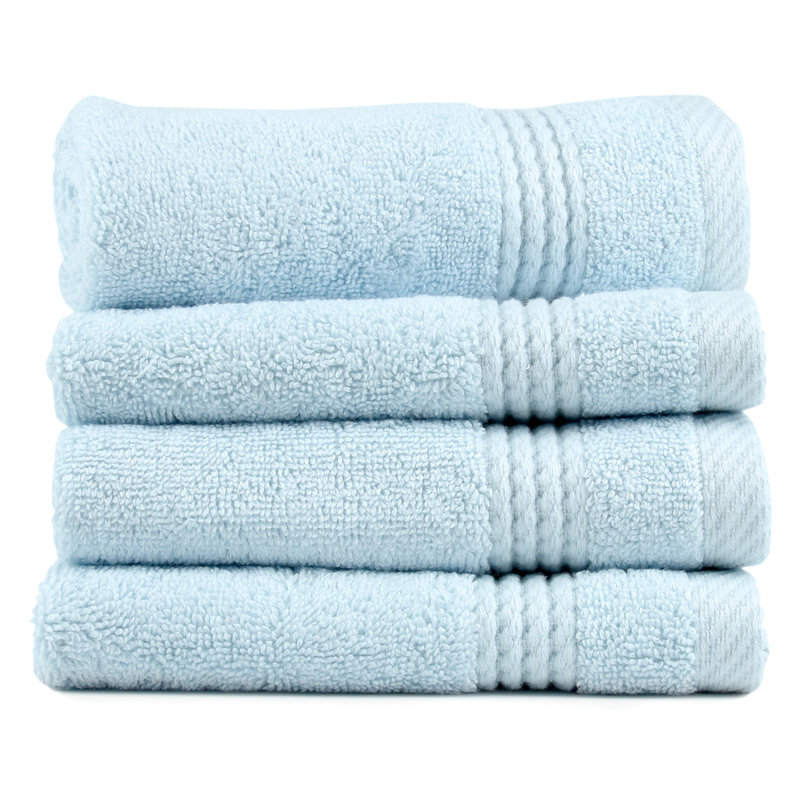 Abenamar Lara Turkish Cotton Towel Washcloth, Ice Blue