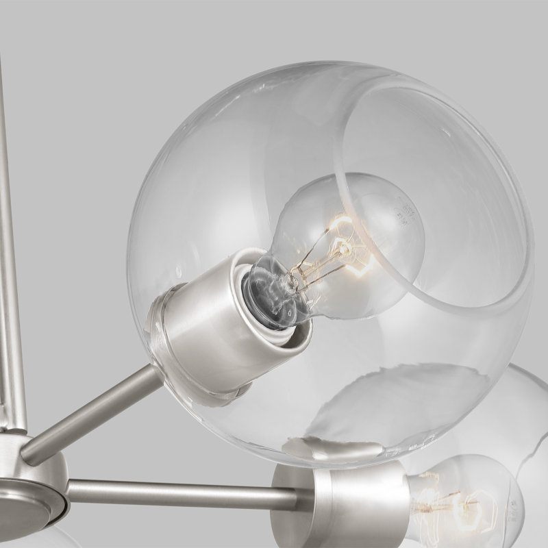 Codyn 5 - Light Chandelier, Brushed Nickel, 17.38" H x 26" W x 26" D
