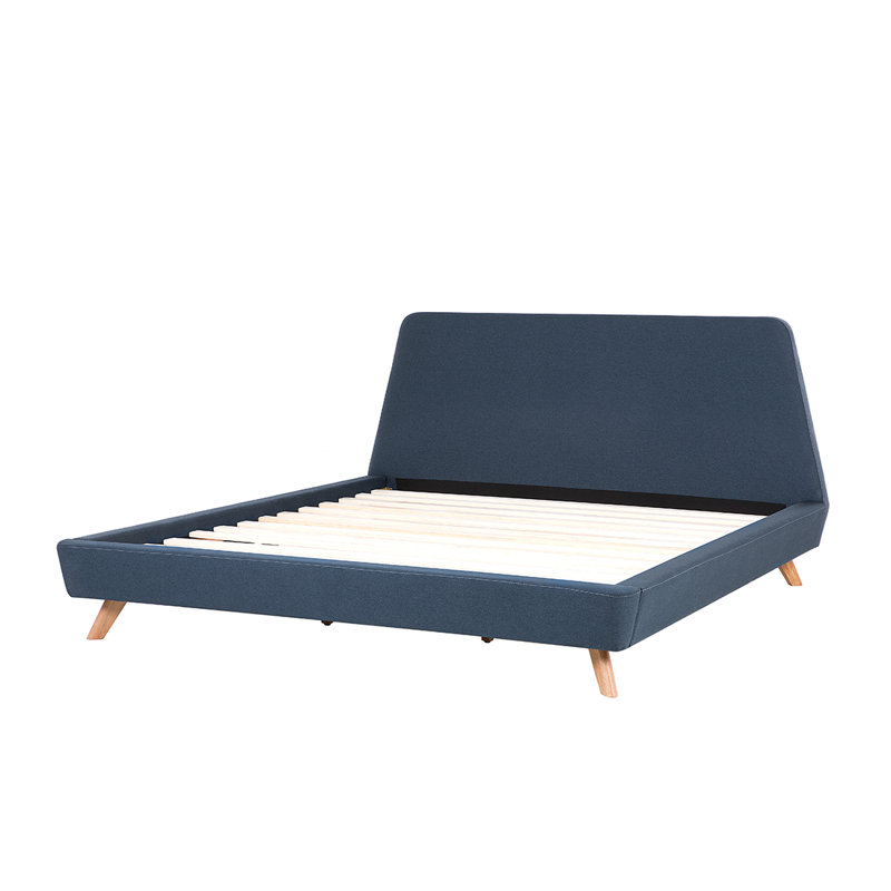 European Kingsize (160 x 200cm)  Upholstered Bed Frame, Medium Blue, Super King (6')