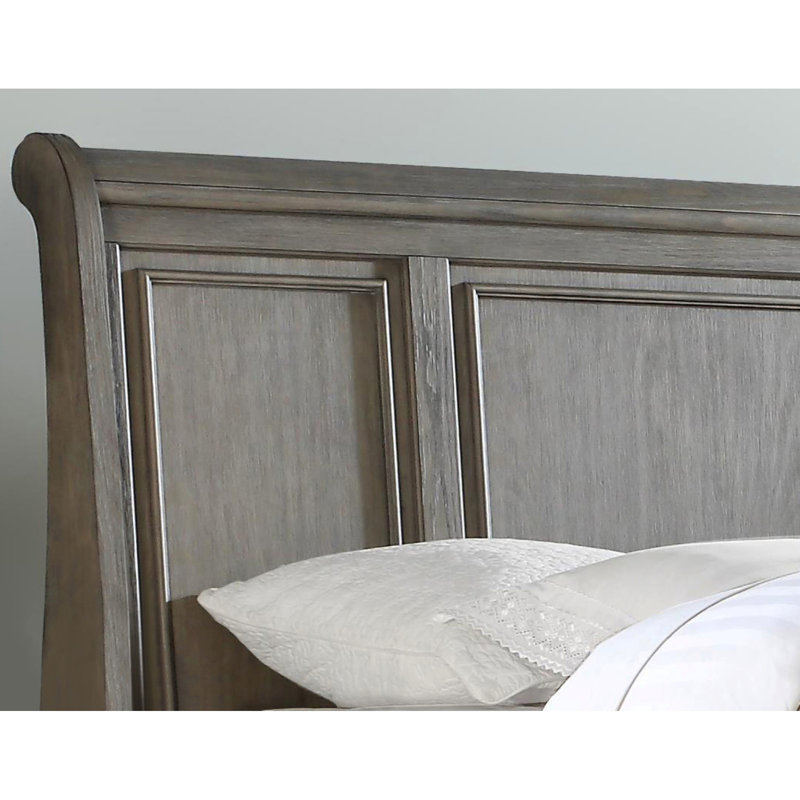 Grand lit de rangement antique gris, solide et fiable, deux tiroirs pour lit de commodité avec tiroirs, moderne et élégant