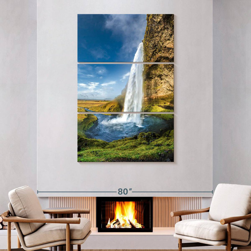 Alvord Seljalandsfoss en été, H 74 po x l 48 po