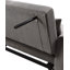 Causeuse convertible en velours côtelé Justine Brown - Canapé-lit escamotable compact de 54 po de largeur avec accoudoirs ronds modernes