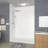 60'' W 32'' D 96'' H High Gloss White Solid Surface Shower Wall Panel Surround, Quick Install & Cuttable, 0.197" thick-131497549