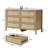 Pomodoro 51" W Rattan 6-Drawer Dresser With Golden Handles — Coastal Boho Bedroom Storage Chest-1121355540