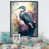 Toile avec cadre flottant noir