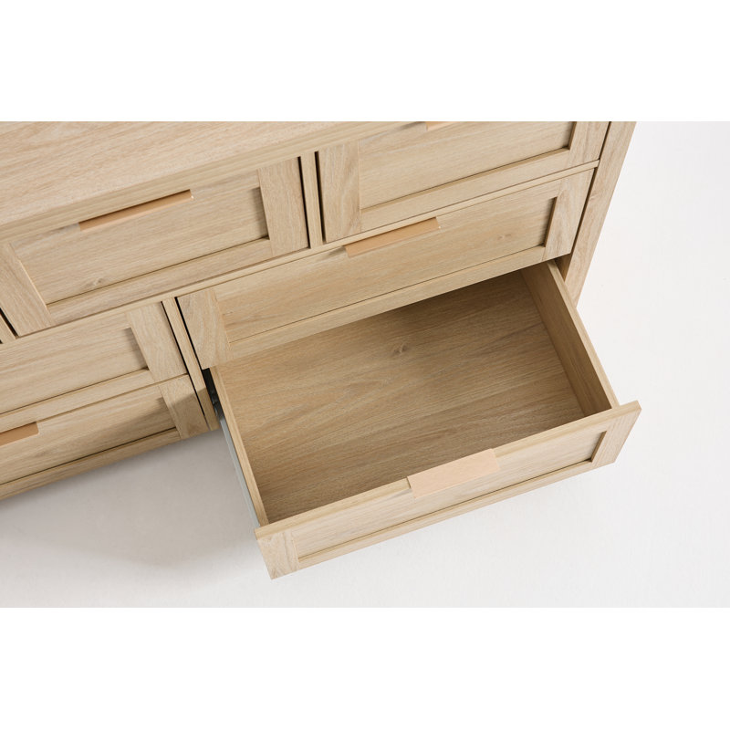 Commode 7 tiroirs Allenside, Chêne clair