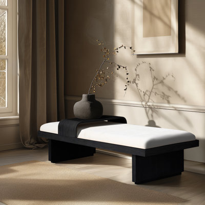 Bryaunna Chenille Fabric Upholstered Bench