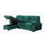 Canapé-lit modulaire réversible en tissu de velours vert l 97,5 po Kipriano-697587849