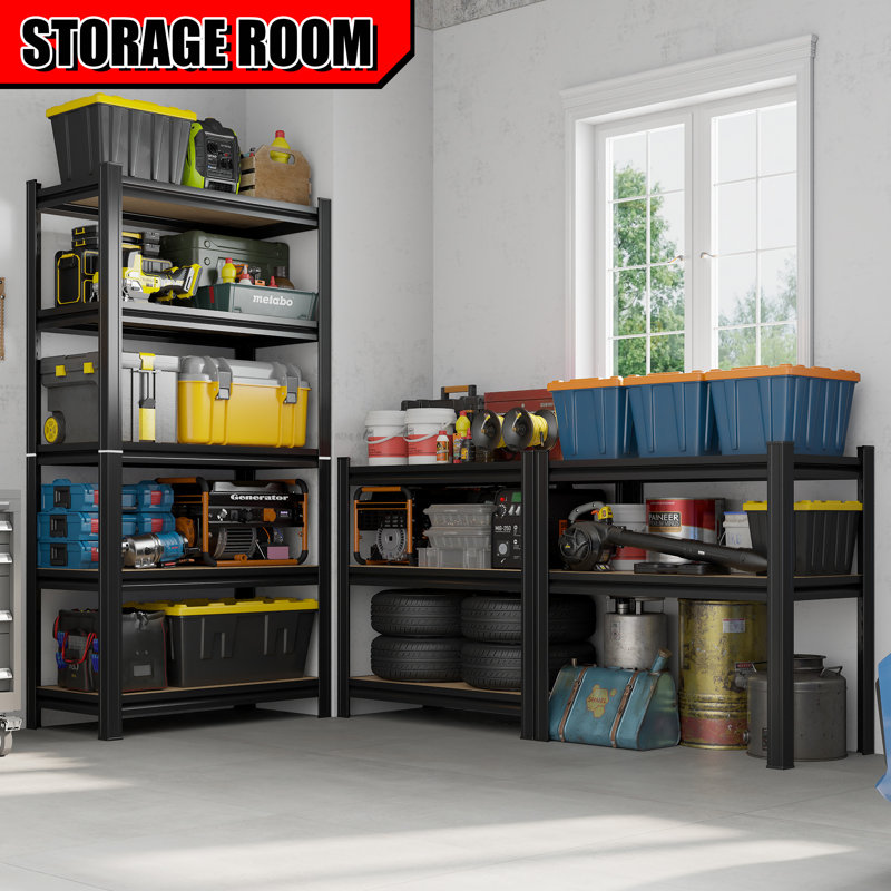 Garage Racking, (5 Shelves) 71.2"H x 35.5"W x 15.8"D