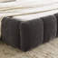 Grand lit plateforme gris foncé avec revêtement en chenille, structure solide et solide, aucun lit tapissier requis, gris, tissu, pour le confort de la chambre à coucher-1194442364