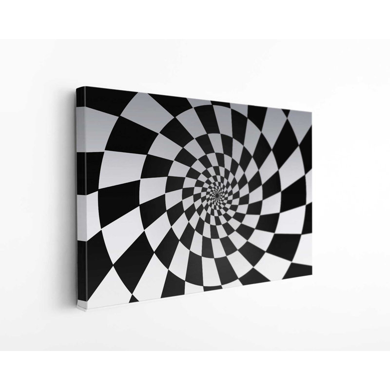Échiquier 3D, impression sur toile, H 30 po x l 45 po x P 1 po