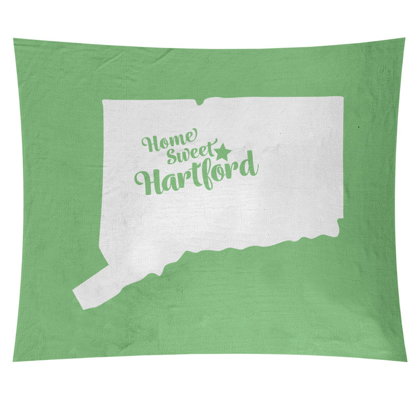 Tapisserie murale connecticut hartford, H 27,5 po x l 37,5 po, Vert