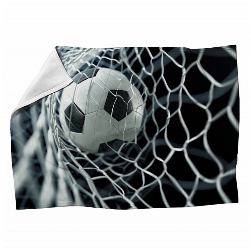 Jeté en molleton Soccer Soccer - Couvertures douces et chaudes pour sports, L 50 po x L 60 po