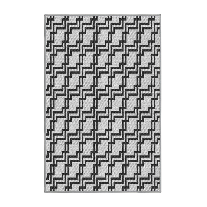 Tapis gris Power Loom, Rectangle 5 pi x 7 pi