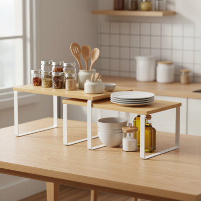 Frame Mounted Spice Rack with Adjustable Racks
