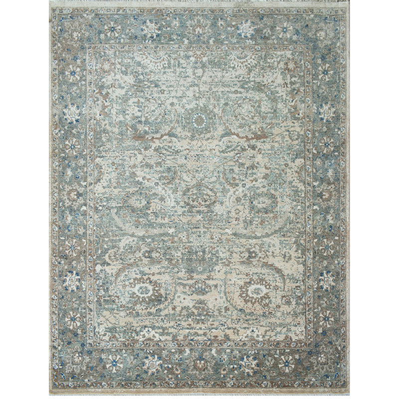 Hand Knotted Wool Oriental Indoor Rug, Rectangle 8' x 10'