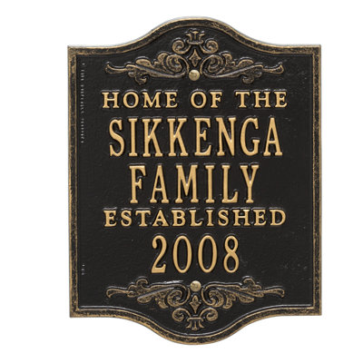 Buena 5-Line Wall Address Plaque