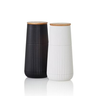 Adhoc Scape Salt & Pepper Mill Set Black and White