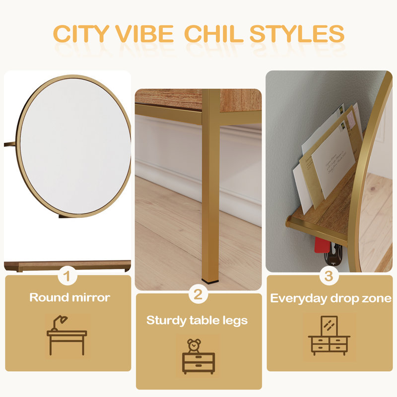 Wall-Mounted Shoe Cabinet With Mirror