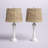 Arcola 26" Boho White Resin Table Lamp With Handwoven Shade-104561499