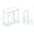 Two-Compartment Tilt-Out Laundry Sorter Cabinet-White