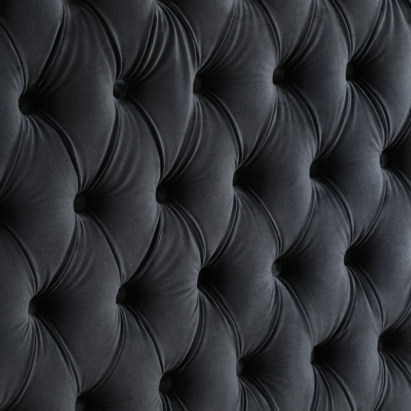 Jittender Luxurious Velvet Upholstered Canopy Bed with Speaker & USB  Connection