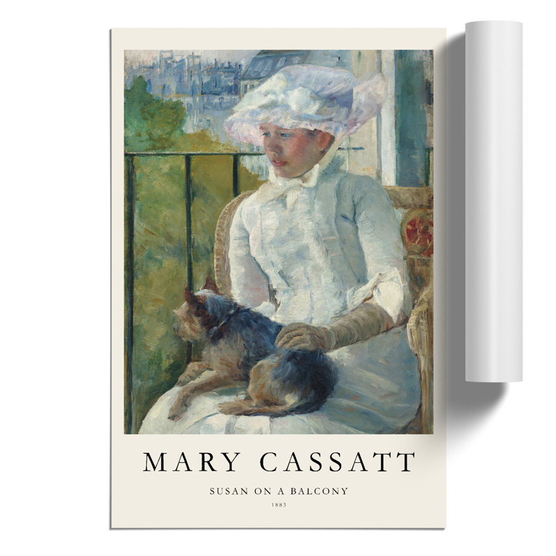Young Girl At A Window by Mary Cassatt - No Frame Painting, 42cm H x 30cm W x 0.1cm D