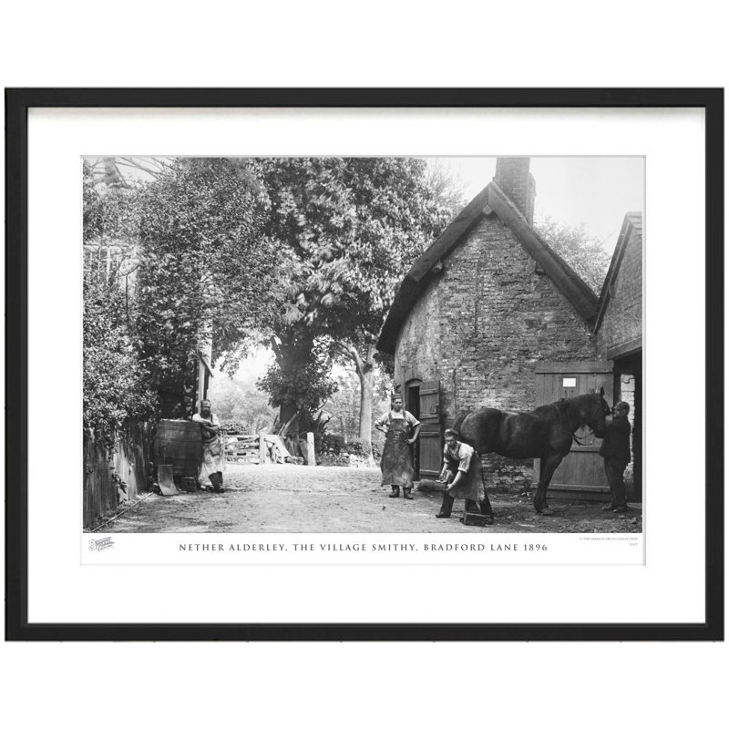 Nether Alderley, The Village Smithy, Bradford Lane 1896 - Single Picture Frame Print, 60cm H x 80cm W x 2.3cm D